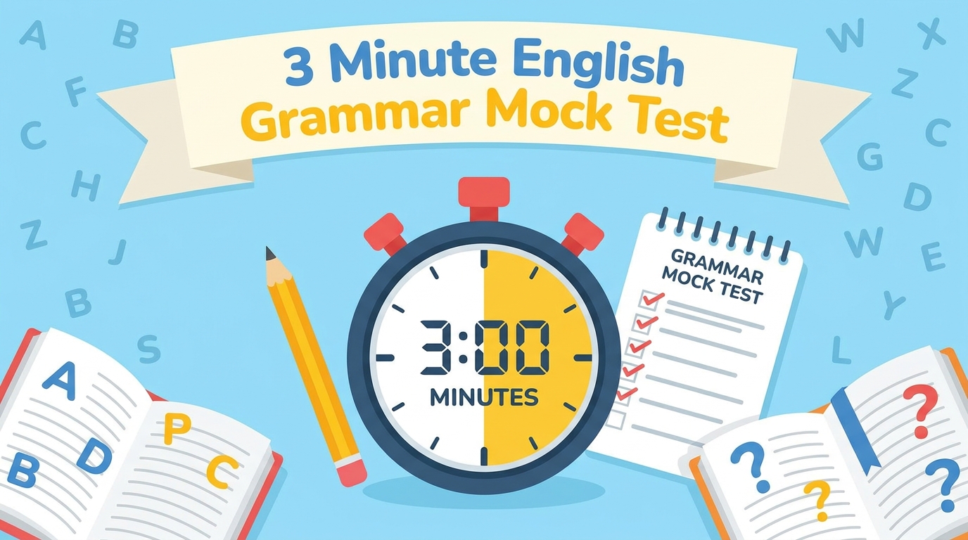 3 Minute English Grammar Mock Test