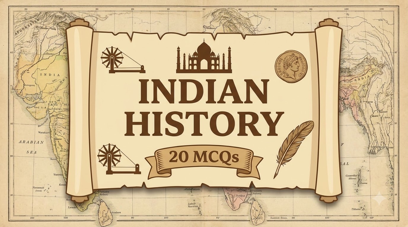 Indian History 20 MCQs
